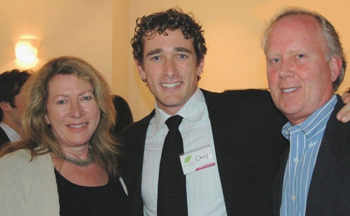 Christoper Herbert  with is parents Laura Plimpton and Randy Plimpton at 