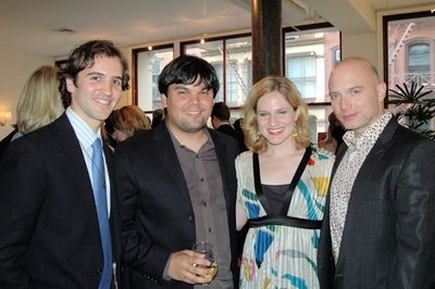 Andy Sandberg, Robert Lopez, Amy Justman, and Michael Cerveris Photo