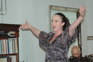 Melissa Errico accompanied on piano by her father Dr. Michael Errico Photo