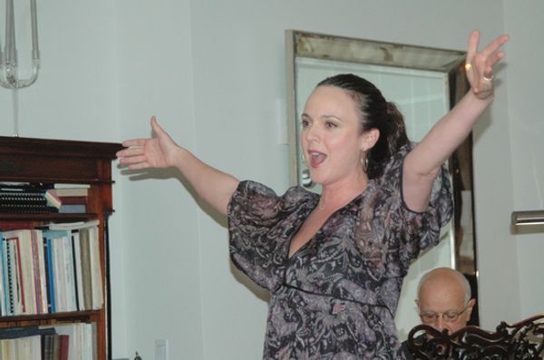 Melissa Errico accompanied on piano by her father Dr. Michael Errico Photo