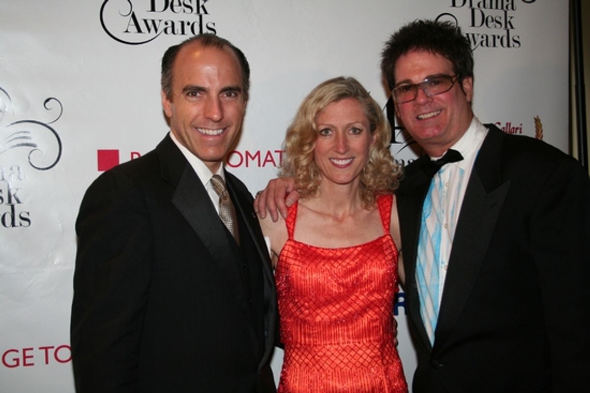 William Michals, Stacie Teele and guest at Drama Desk Pre-Awards Ceremony