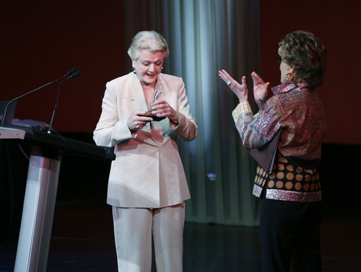 Angela Lansbury and Jane Fonda at 2009 Drama Desk Awards - Presentation 2