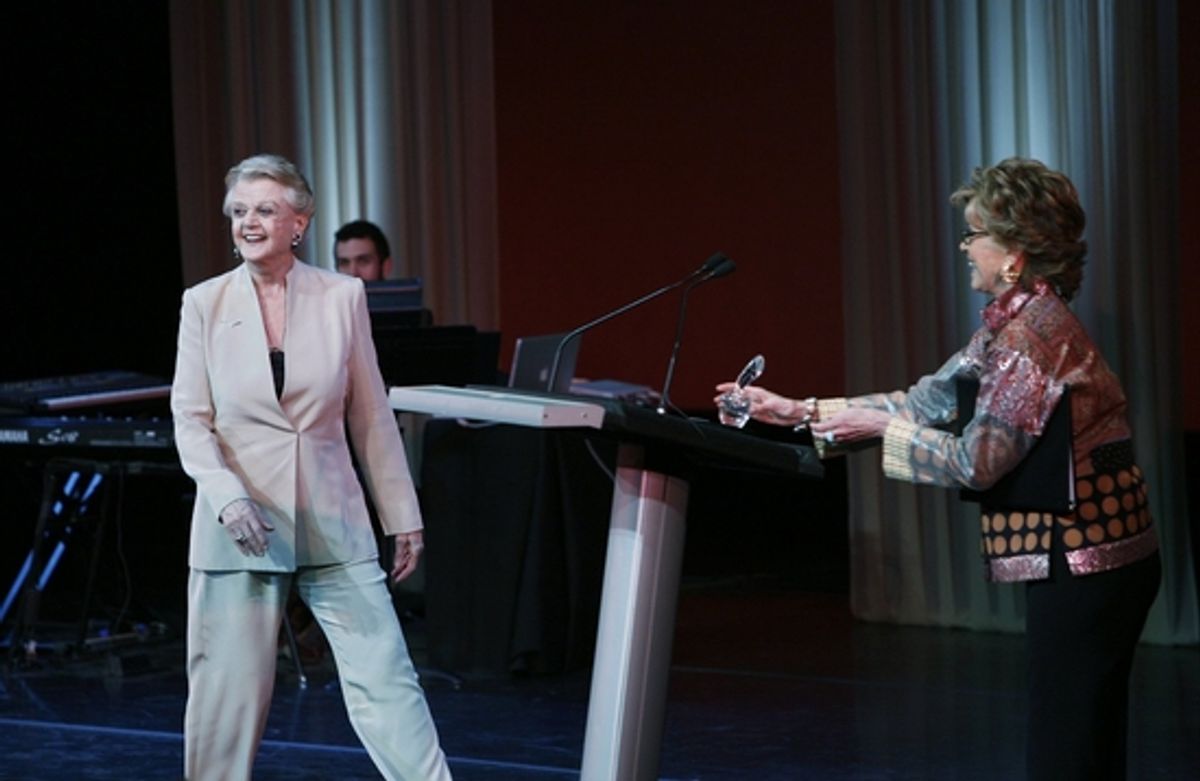 Angela Lansbury and Jane Fonda at 2009 Drama Desk Awards - Presentation 2