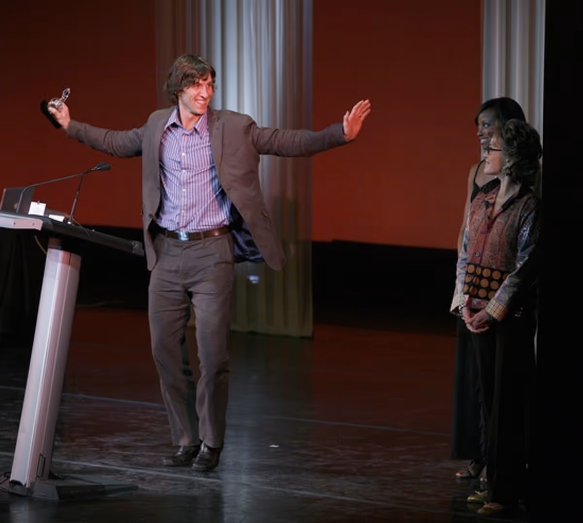 Pablo Schreiber and Jane Fonda at 2009 Drama Desk Awards - Presentation 2