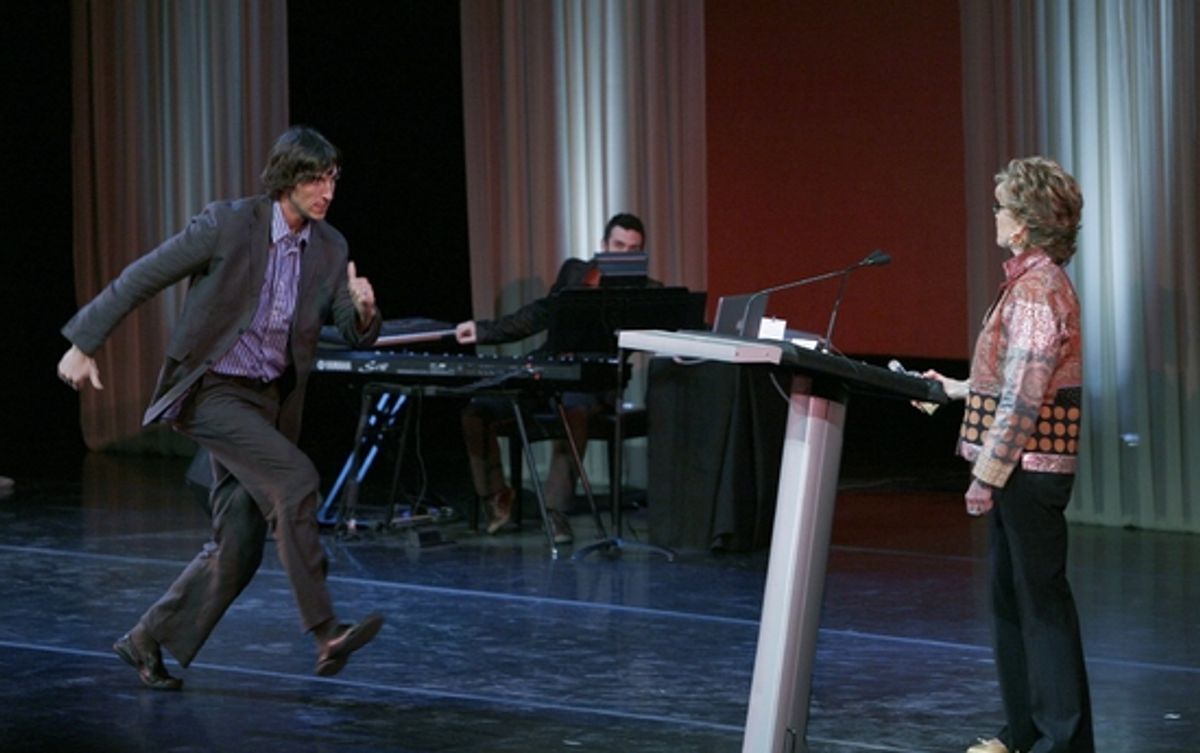 Pablo Schreiber and Jane Fonda at 2009 Drama Desk Awards - Presentation 2