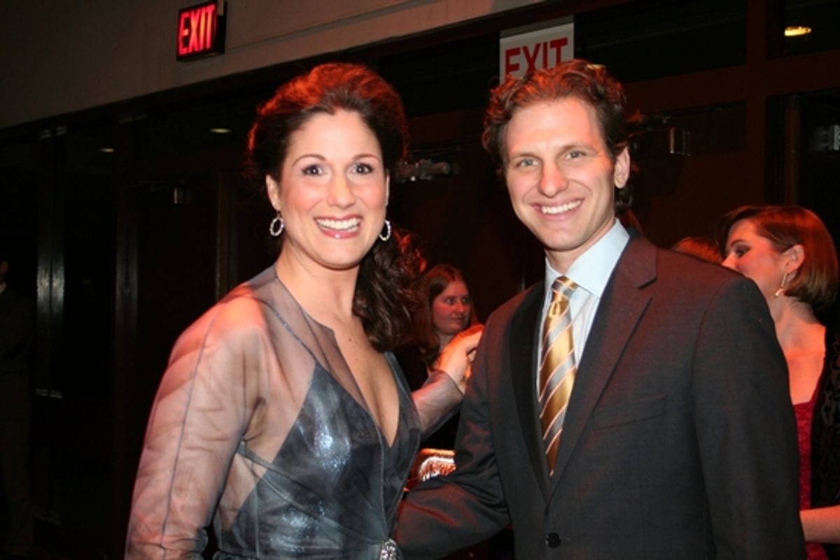 Stephanie J. Block and Sebastian Areclus at 2009 Drama Desk Awards Arrivals Part 2