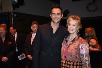 Cheyenne Jackson and Jane Fonda Photo