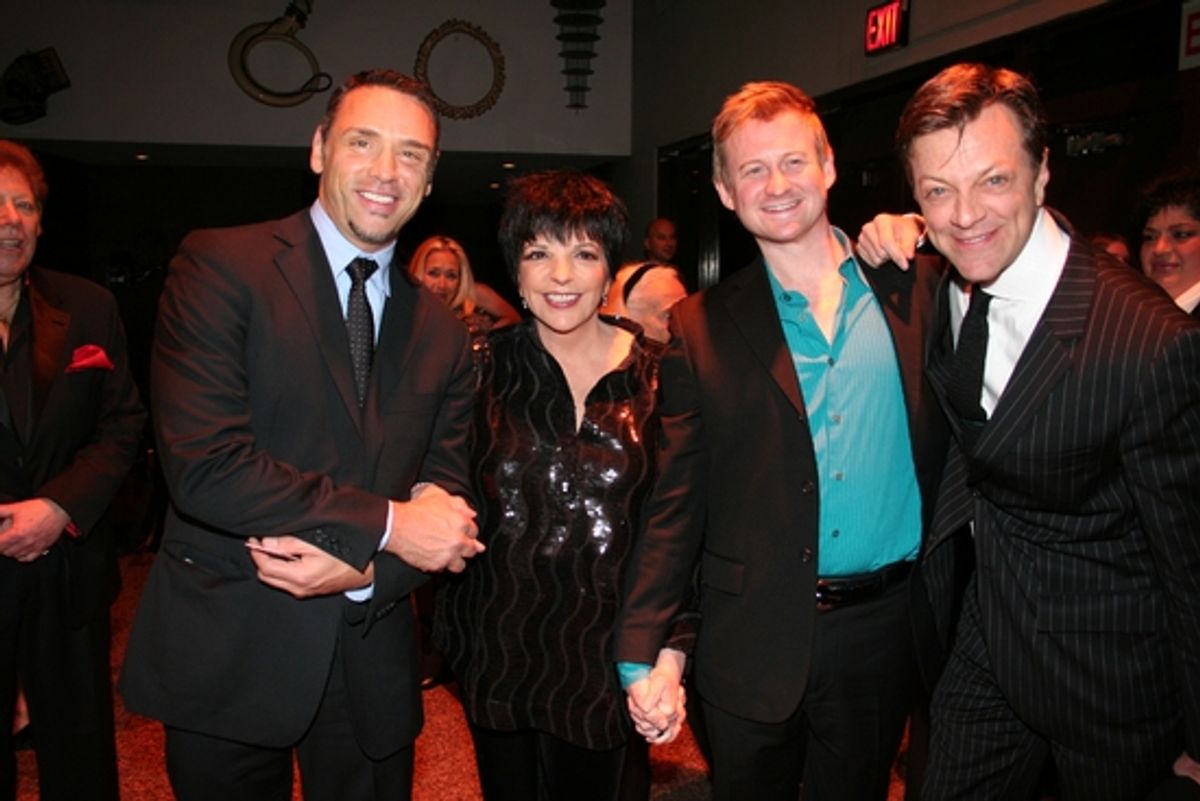 Tiger Martina, Liza Minelli, Johnny Rogers and Jim Caruso at 