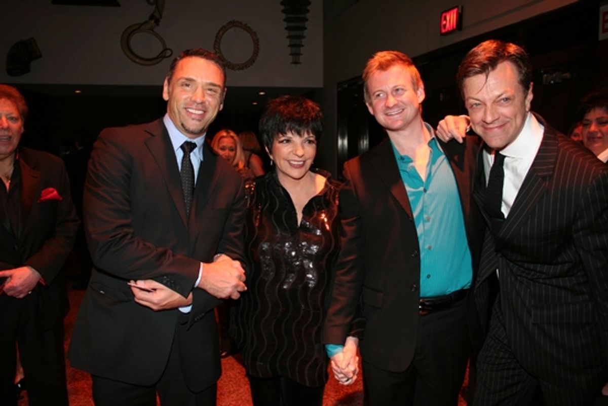 Tiger Martina, Liza Minelli, Johnny Rogers and Jim Caruso at 