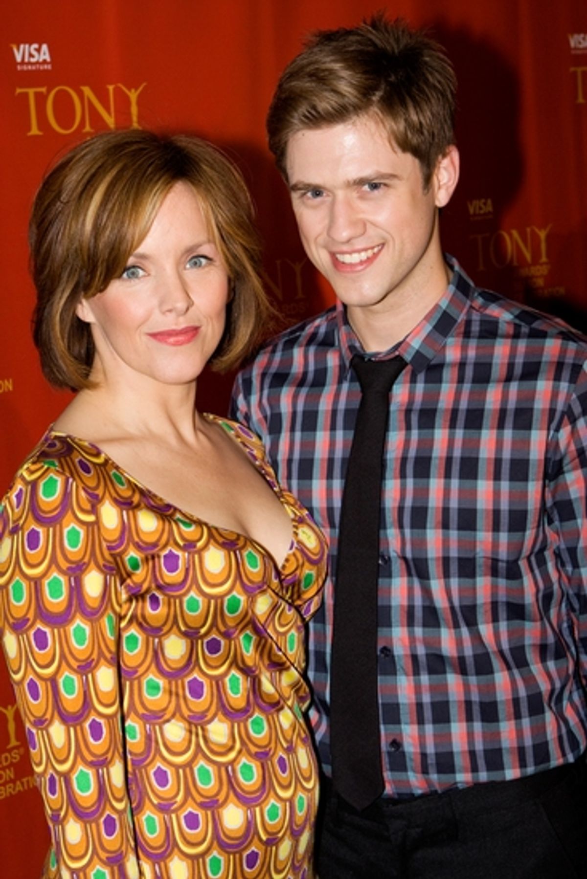 Alice Ripley and Aaron Tveit at 