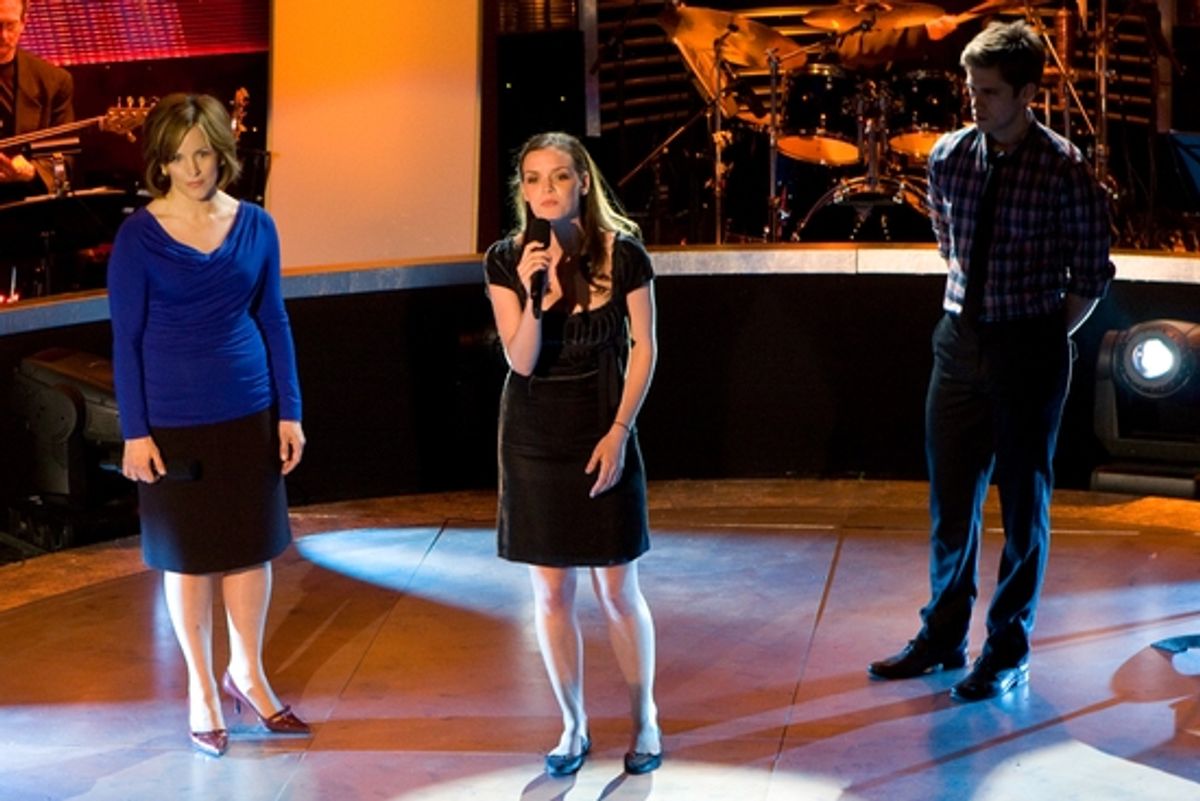 Alice Ripley, Jennifer Damiano and Aaron Tveit at 