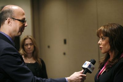 Richie Ridge asks the divine Stockard Channing a question Photo