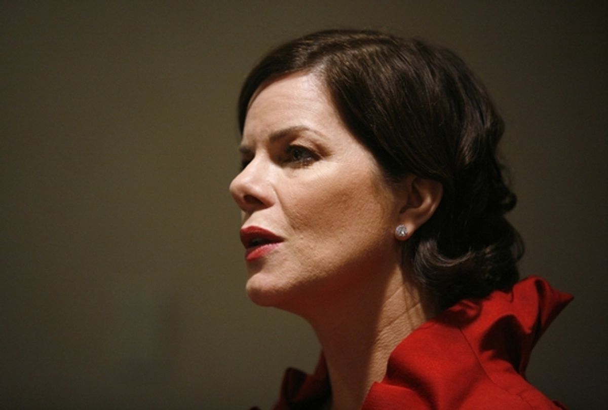 Marcia Gay Harden at The Stars Meet The Press at the Drama League Awards