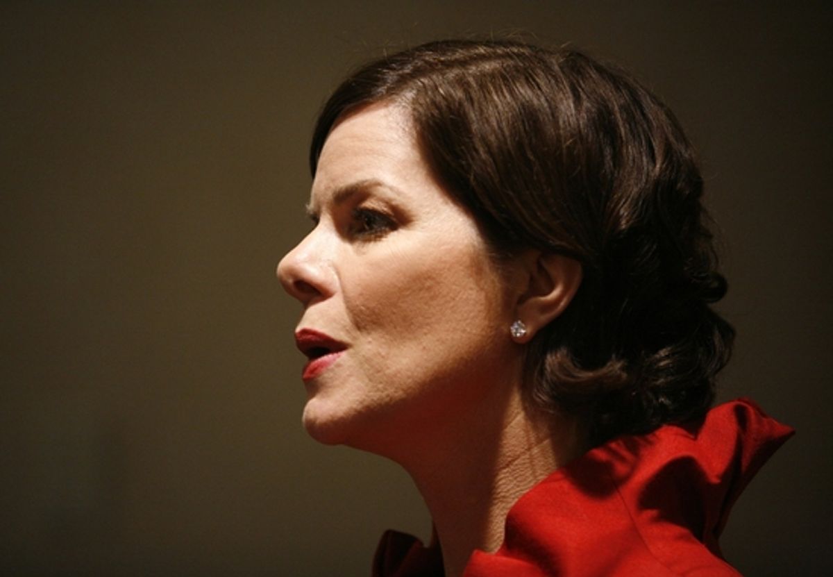 Marcia Gay Harden at The Stars Meet The Press at the Drama League Awards