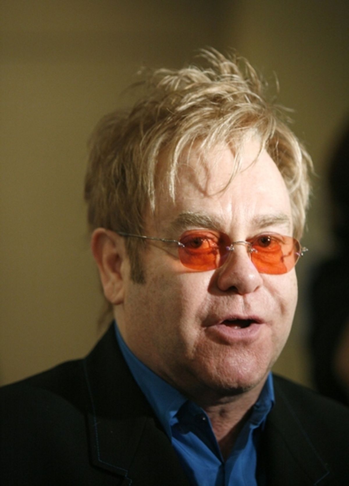Elton John at The Stars Meet The Press at the Drama League Awards