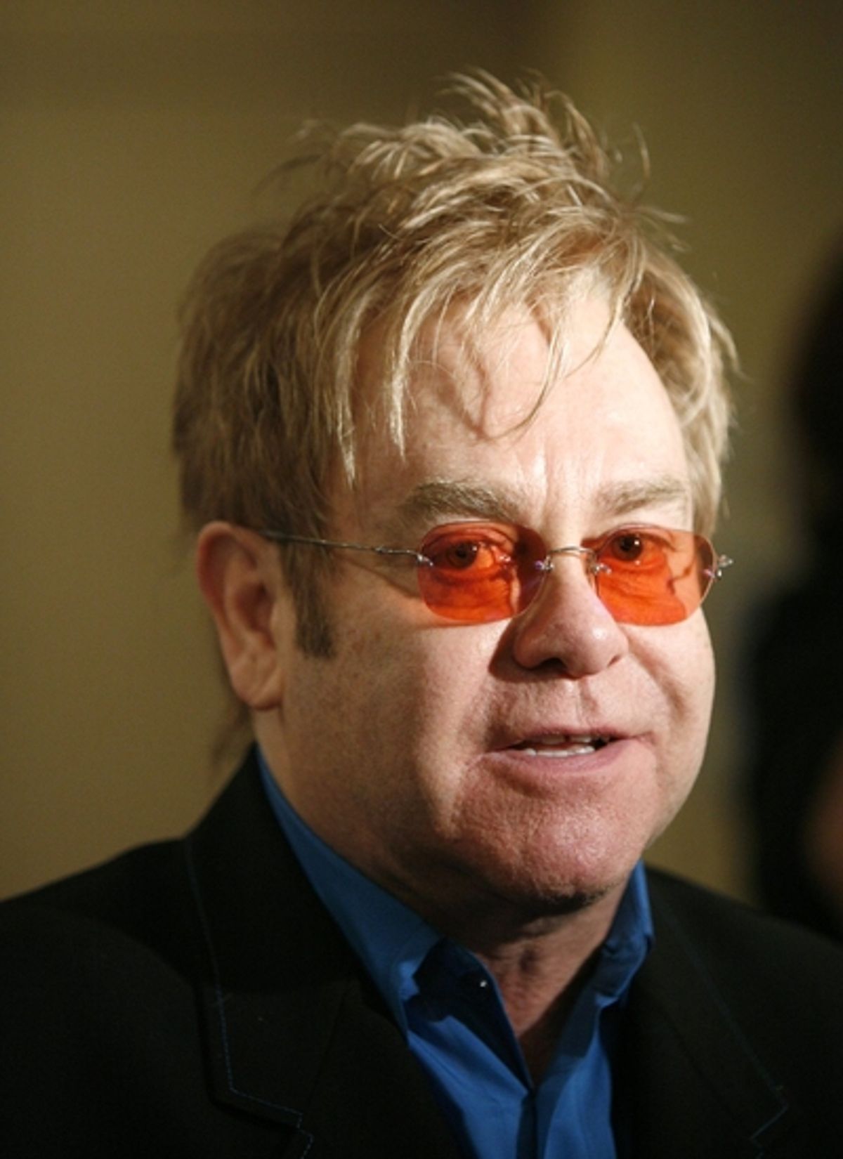 Elton John at The Stars Meet The Press at the Drama League Awards