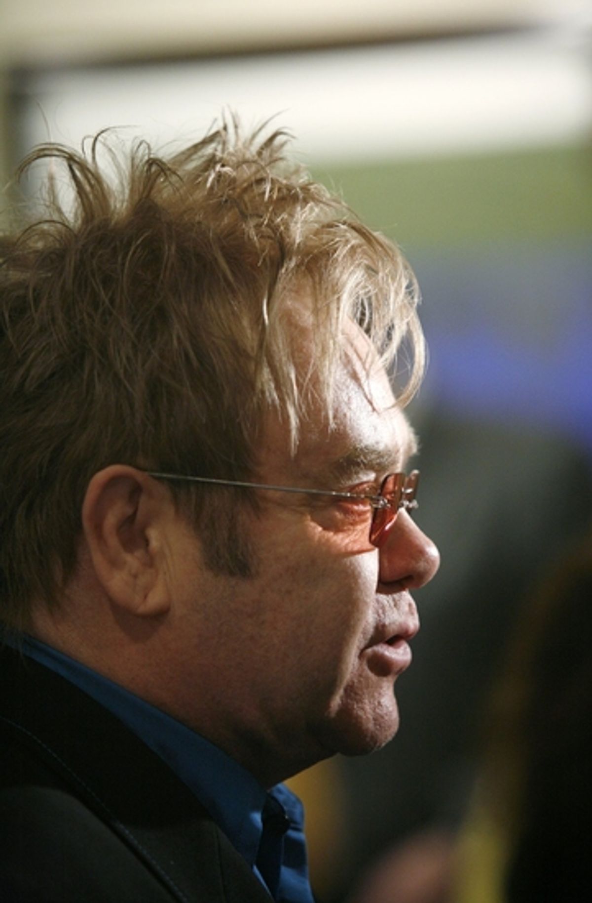 Elton John at The Stars Meet The Press at the Drama League Awards