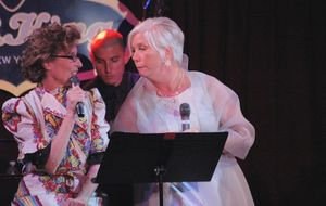 Andrea Marcovicci and Nancy Witter close out the show Photo