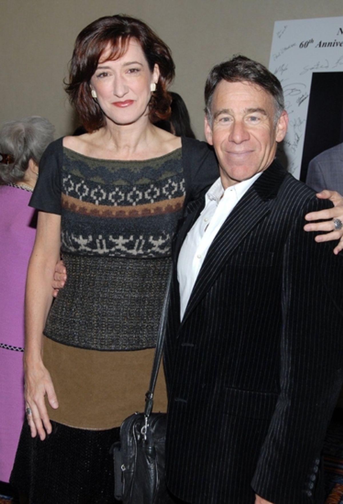 Haydn Gwynne and Stephen Schwartz at New Dramatists 60th Annual Spring Luncheon
