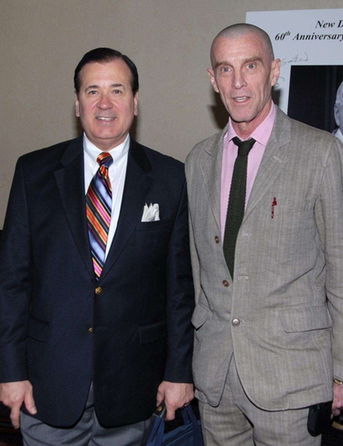 Lee Roy Reams and John Glover at New Dramatists 60th Annual Spring Luncheon
