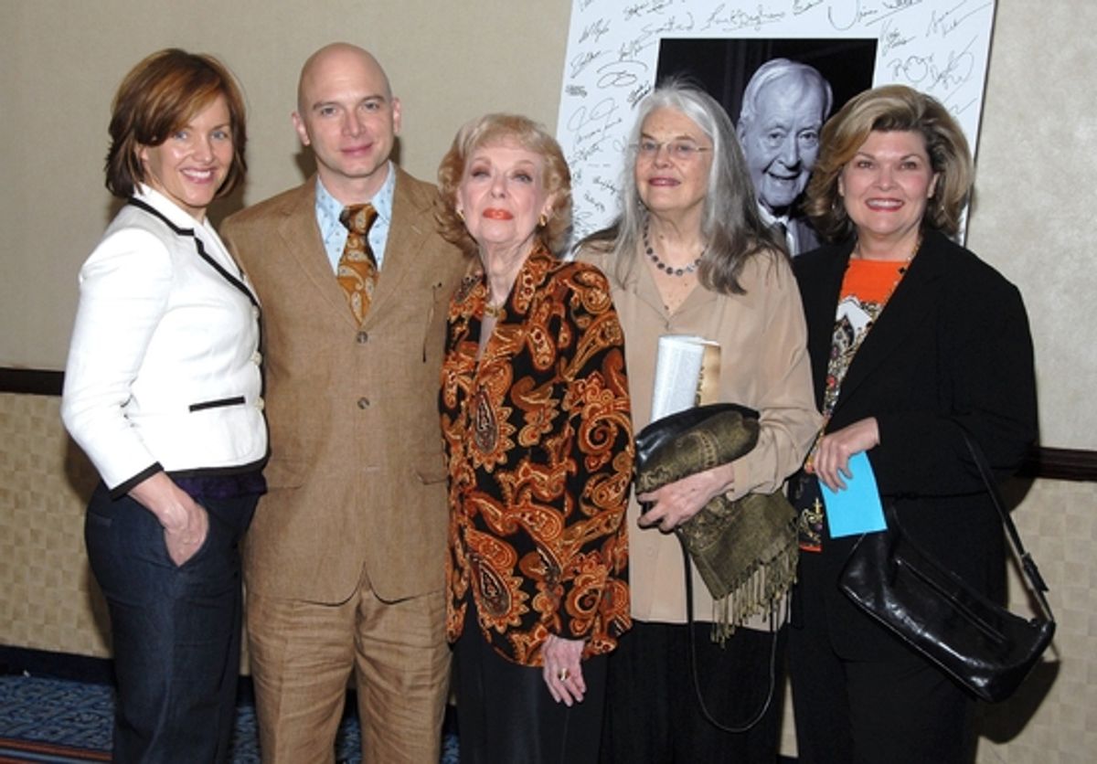 Alice Ripley, Michael Cerveris, Joyce Randolph, Lois Smith and Deborah Monk at New Dramatists 60th Annual Spring Luncheon