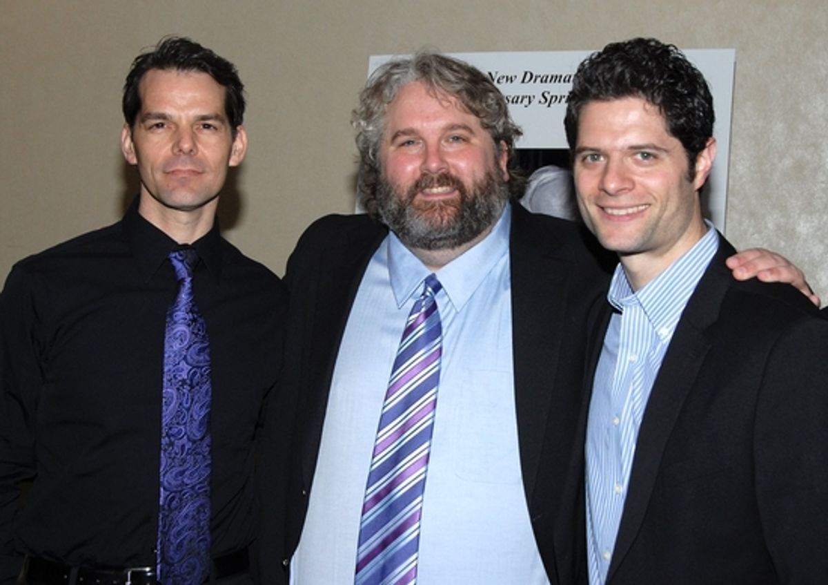 J. Robert Spencer, Brian Yorkey and Tom Kitt at New Dramatists 60th Annual Spring Luncheon
