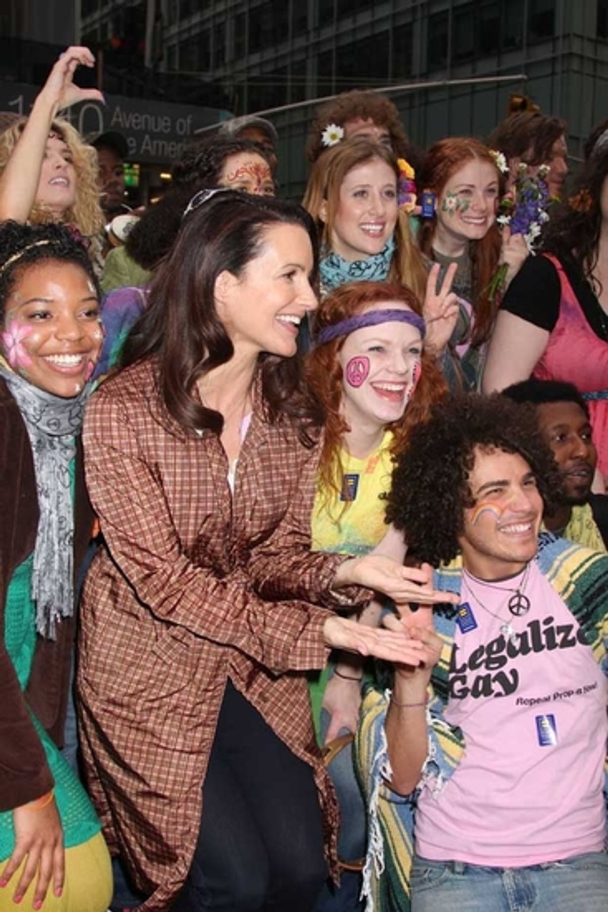 Kristen Davis and the cast of Hair at BROADWAY IMPACT's Marriage Equality Rally