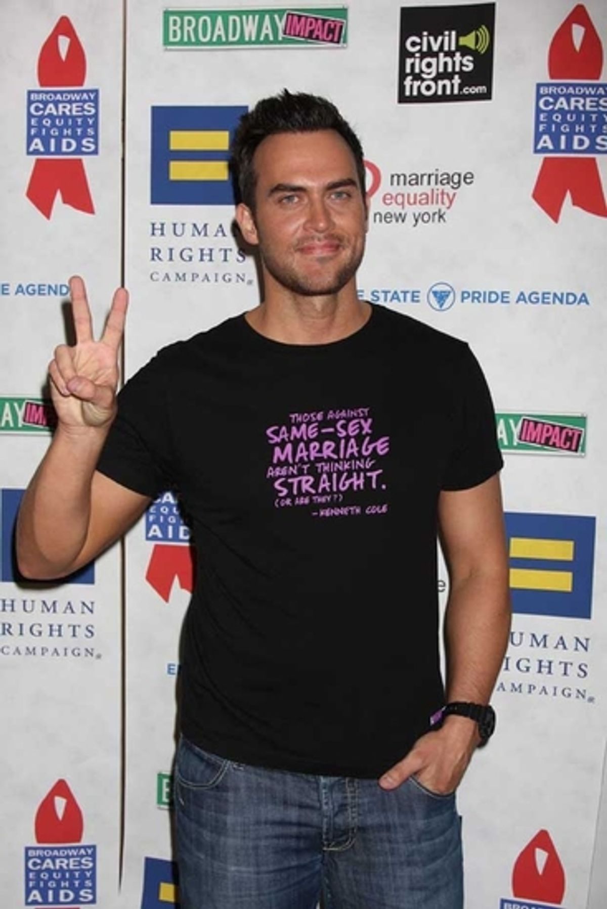 Cheyenne Jackson at BROADWAY IMPACT's Marriage Equality Rally