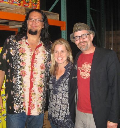 Penn Jillette, wife Emily, and Terry Kinney Photo