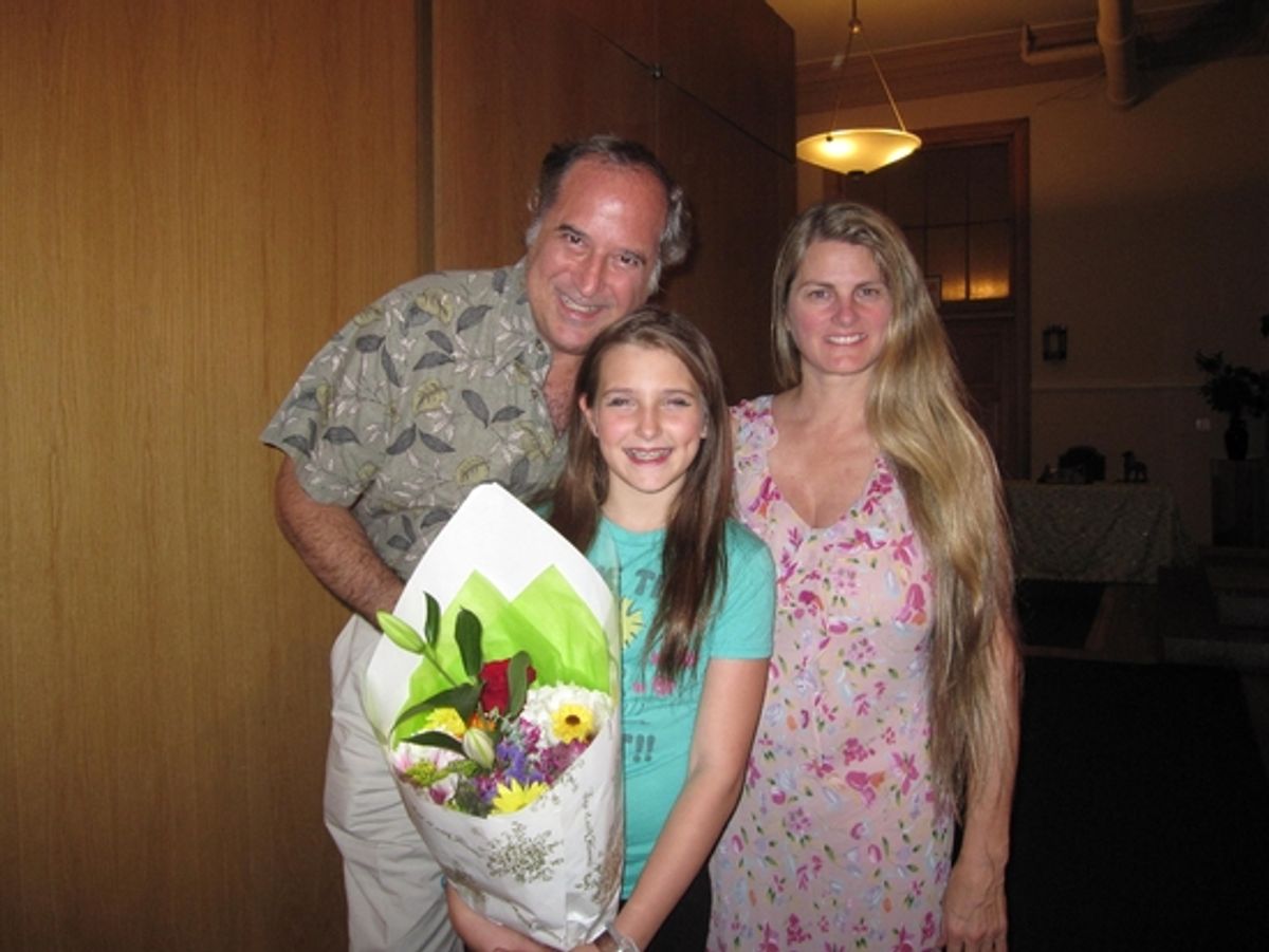 Stewart F. Lane, Leah Lane and Bonnie Comley at 