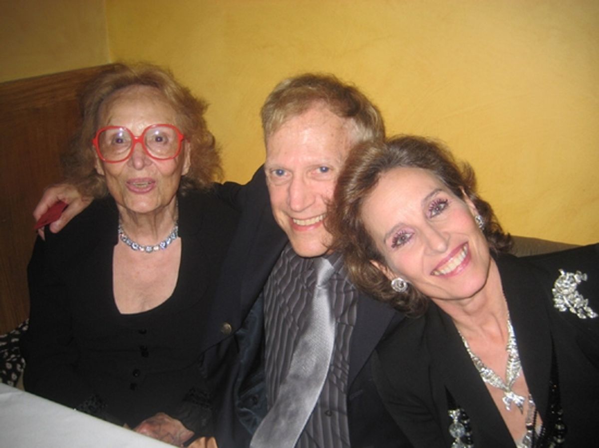Helen Marcovicci (Andrea's mother), David Lewis with Andrea Marcovicci at Andrea Marcovicci's 60th Birthday Gala
