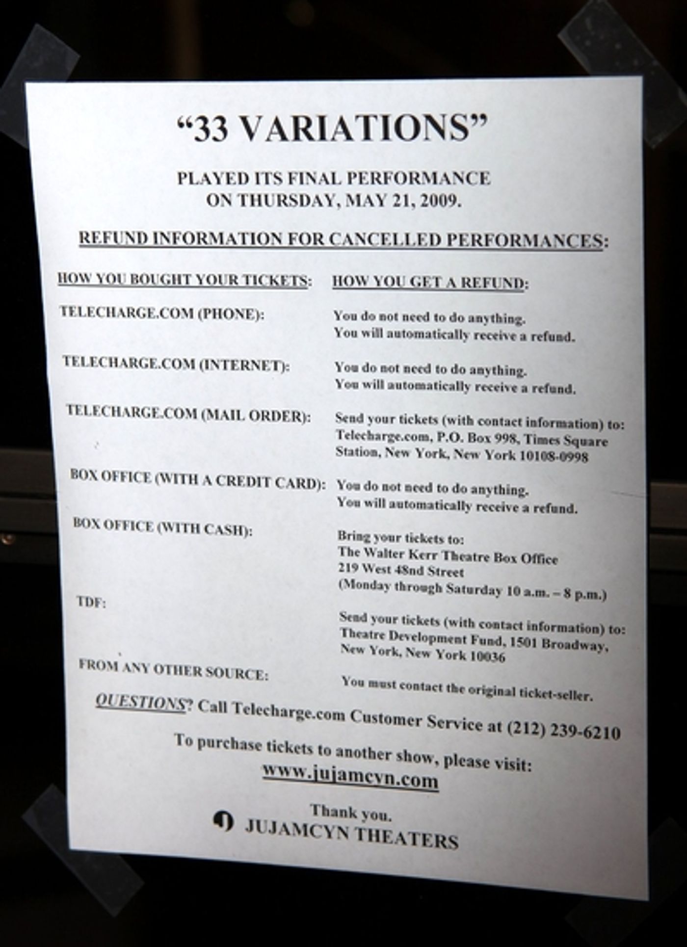 Photo Coverage: 33 VARIATIONS Final Performance - Stage Door Excitement!  Image