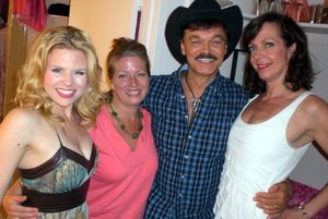 Megan Hilty, 9 to 5 guest, Randy Jones and Allison Janney @ BroadwayWorld Megan Hilty, 9 to 5 guest, Randy Jones and Allison Janney Photo