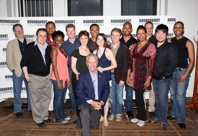 Rodger Hess and the cast ready for rehearsals! Photo