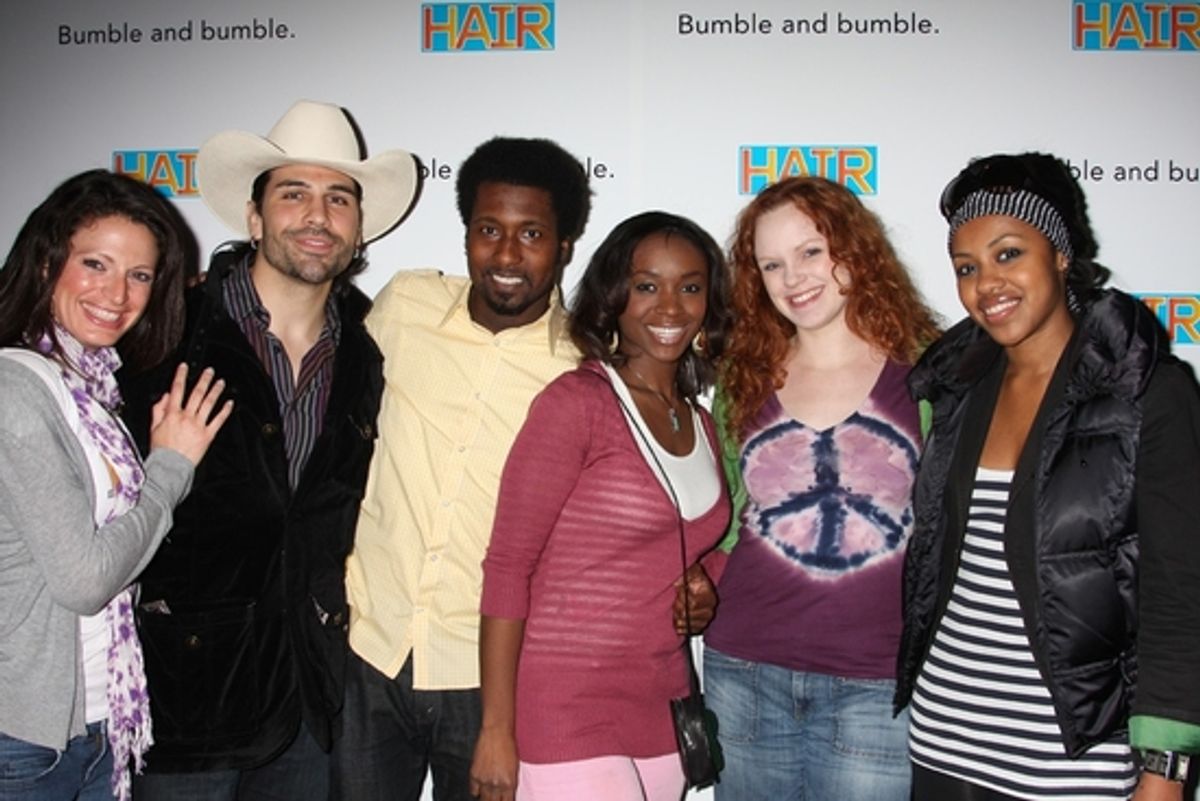 Jackie Burns, Steel Burkhardt, Brandon Pearson, Saycon Sengbloh, Megan Reinking, and Sasha Allen at 