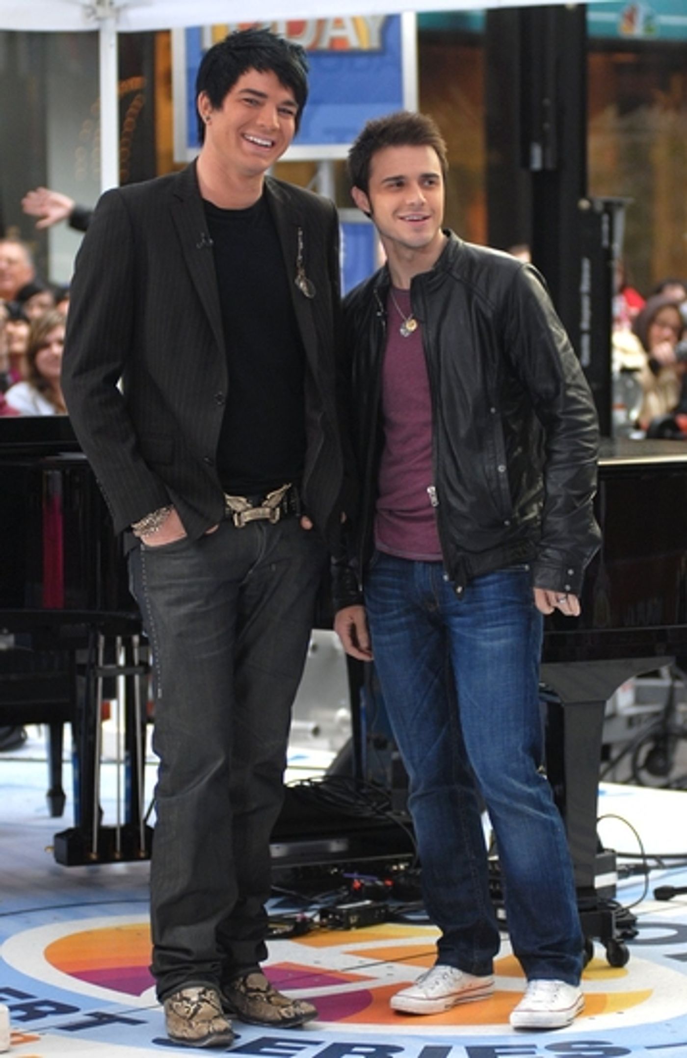 Photo Coverage: 'IDOL' Stars Kris Allen and Adam Lambert Visit NBC's Today Show  Image