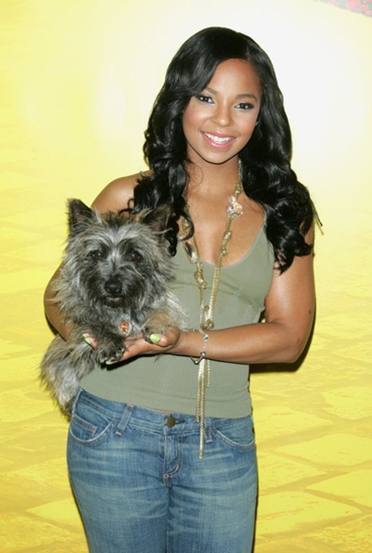 Ashanti and Nigel who stars as Toto in THE WIZ at 