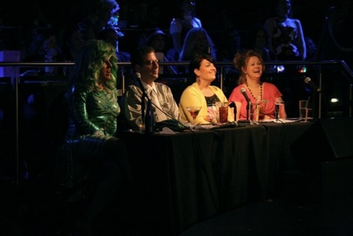 Hedda Lettuce, Michael, Katina Corrao, and Caroline Rhea at Heather Shields Wins Miss Fag Hag Pageant