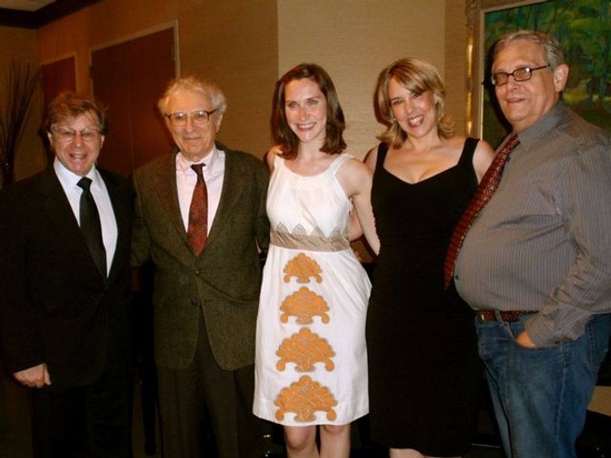 2009 Kleban award winners Kait Kerrigan and  Beth Falcone with Tiny Award winning Kleban Foundation board members Maury Yeston, Sheldon Harnick and Richard Maltby at 19th Annual Kleban Awards Ceremony