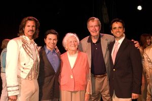 Lorenzo Lamas, Luis Villabon, Barbara Bush, George Bush, and Bradford Kenney  Photo