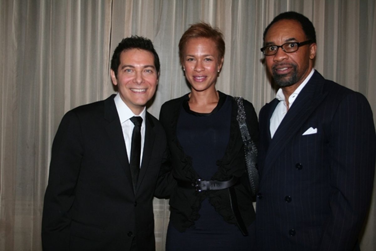 Michael Feinstein, Tonya Lewis Lee and Dwight Johnson at 