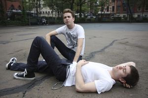 Alex Anfanger (on floor) and Michael Zegen Photo