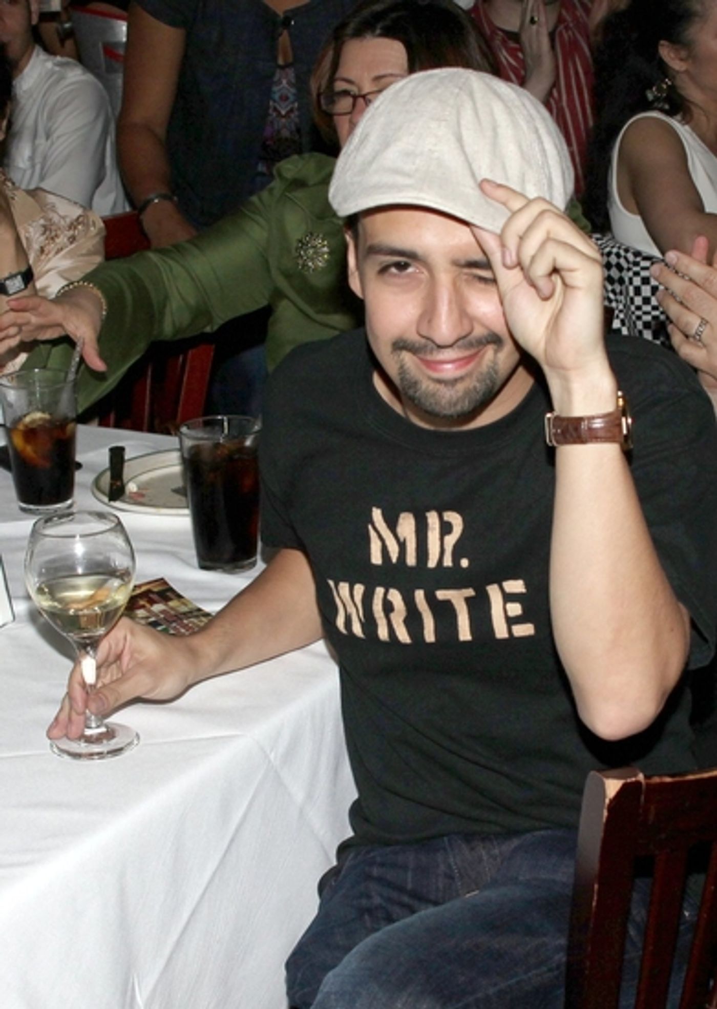 Photo Coverage: Lin-Manuel Miranda Portrait Unveiled At Tony's DiNapoli  Image