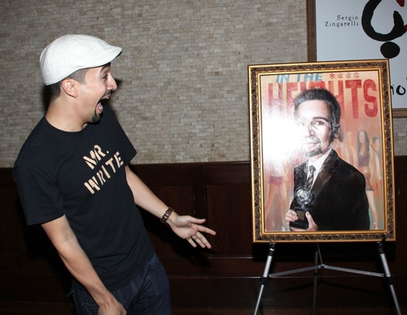 Photo Coverage: Lin-Manuel Miranda Portrait Unveiled At Tony's DiNapoli  Image