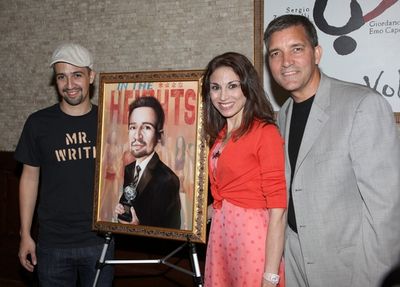 Lin-Manuel Miranda, Valerie Smaldone and Bruce Dimpflmaier Photo