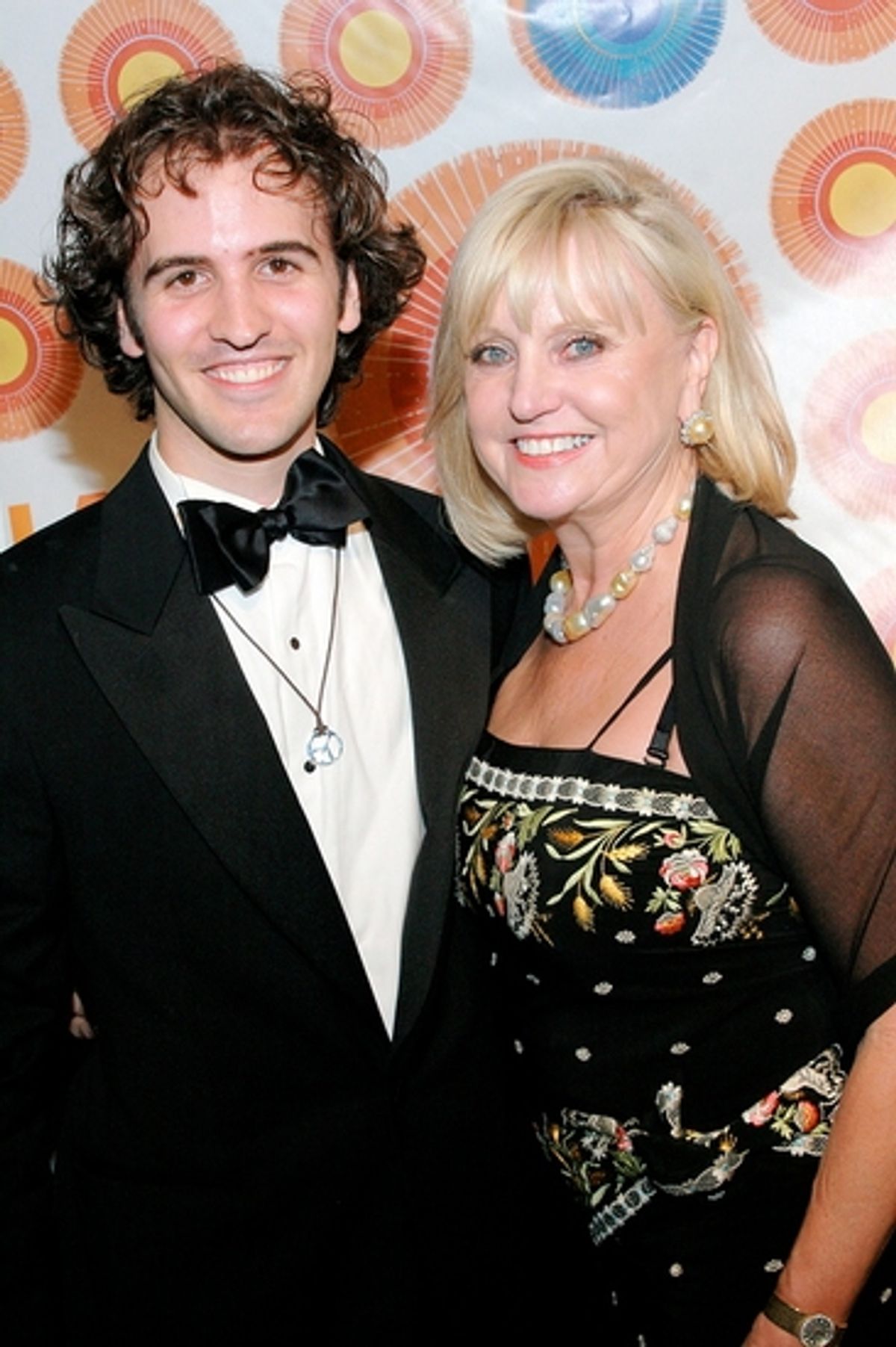 Andy Sandberg and his mother, Mary Rosenzweig at 
