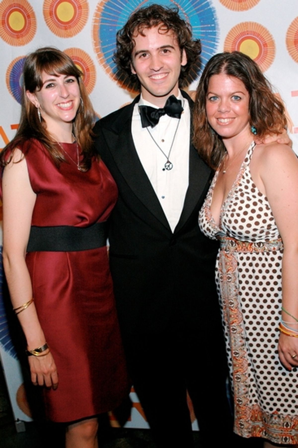 Shira Milikowsky (Asst. Dir.), Andy Sandberg and Christine O'Grady (Asst. Chor.) at 
