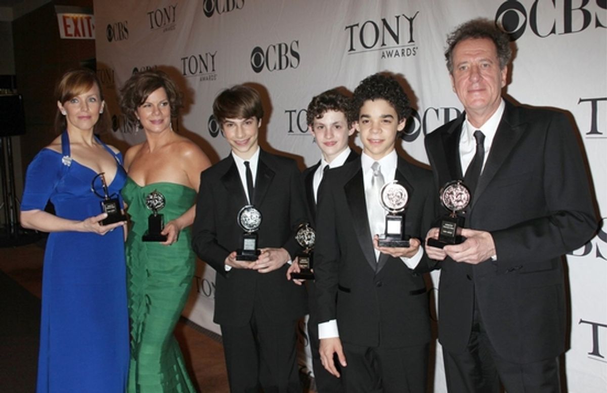 Alice Ripley, Marcia Gay Harden, David Alvarez, Kiril Kulish, Trent Kowalik and Geoffrey Rush at 