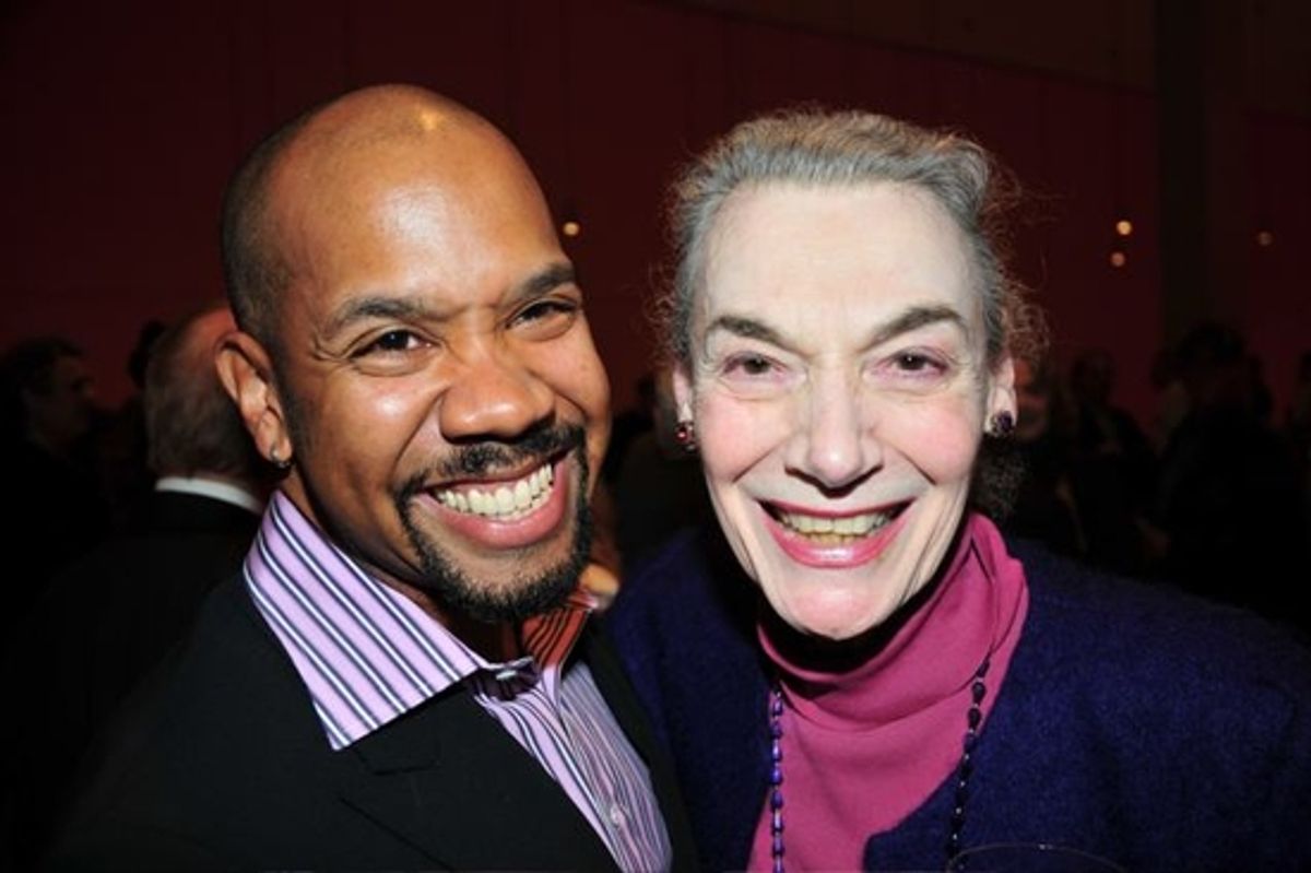 Darius DeHaas and Marian Seldes at Tarell Alvin McCraney Honored With The New York Times Outstanding Playwright Award
