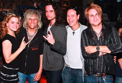 Amy Spanger, C.C. Deville, Constantine Maroulis, Bobby Dall and Rikki Rockett Photo